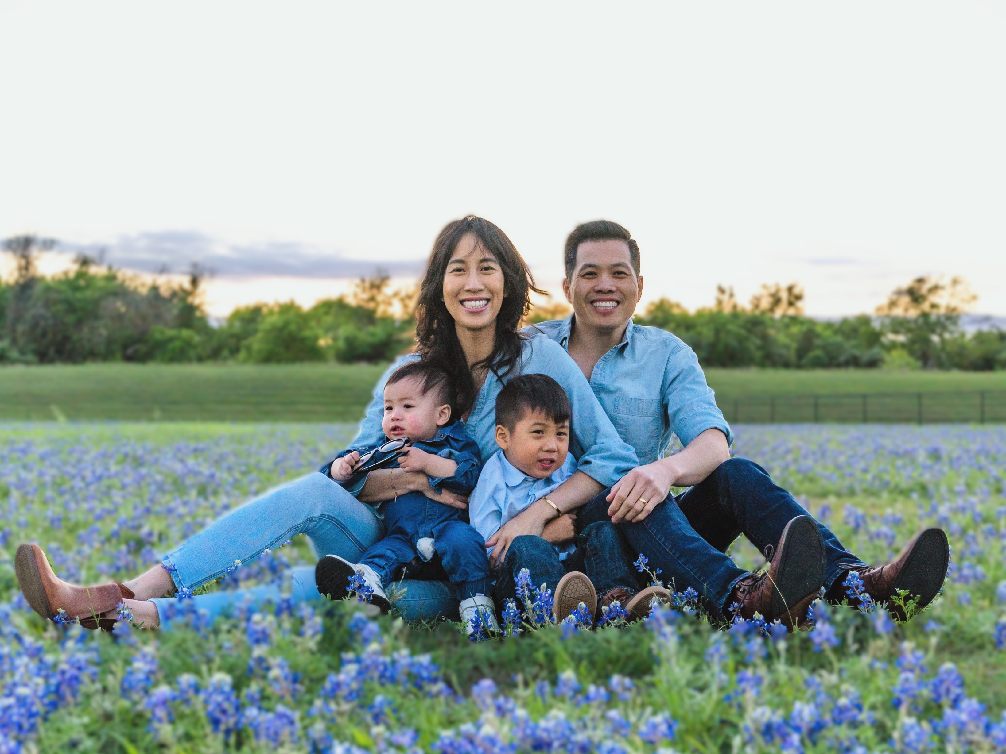 Dr. Trinh and Dr. Banh with their family in Brushy Creek